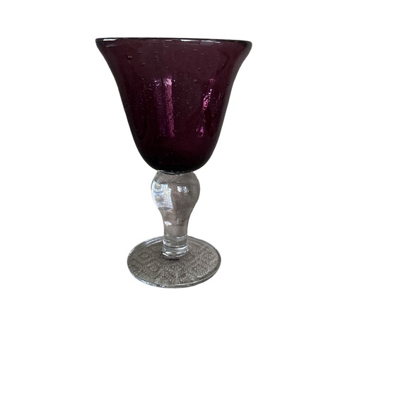 Vintage Amethyst Glass Goblet with a clearer stem. - Picture 2 of 4